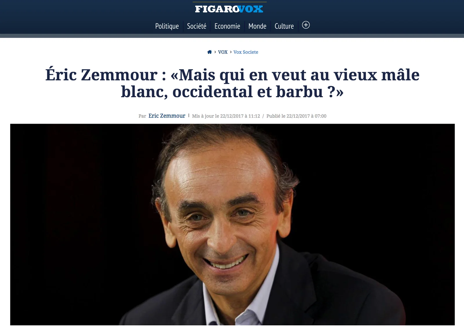 Lutin défendant le Père Noël Zemmour
