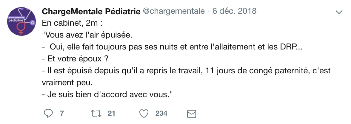 Congé trop court, père un peu balourd