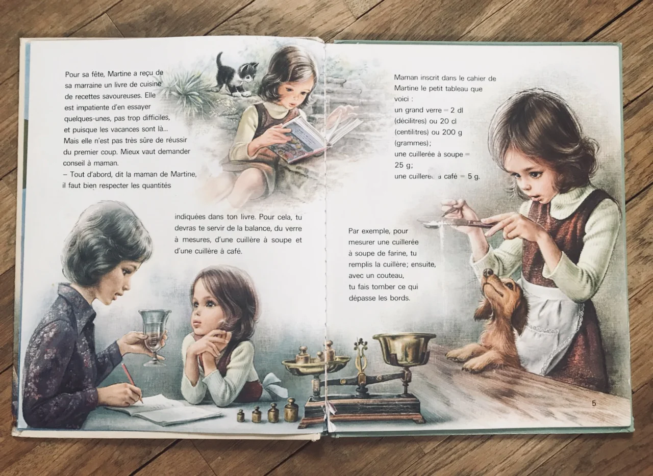 Extrait de « Martine fais la cuisine », et non pas de « Martine tient un laboratoire clandestin »